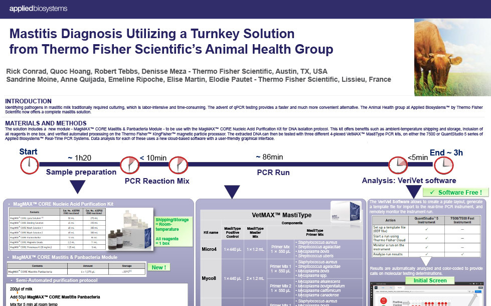Mastitis Diagnosis Utilizing a Turnkey Solution from Thermo Fisher Scientific’s Animal Health Group