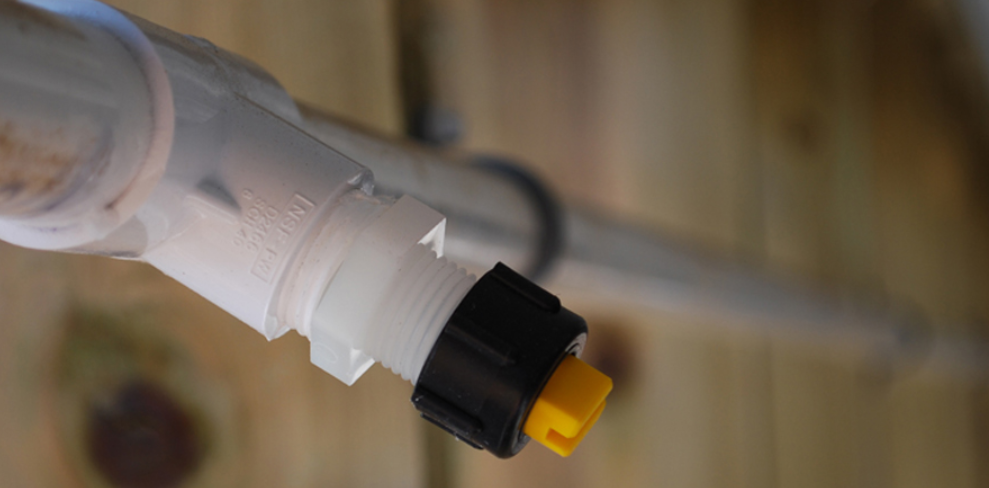Select a nozzle emitting medium droplets that will fall quickly to avoid raising the humidity.