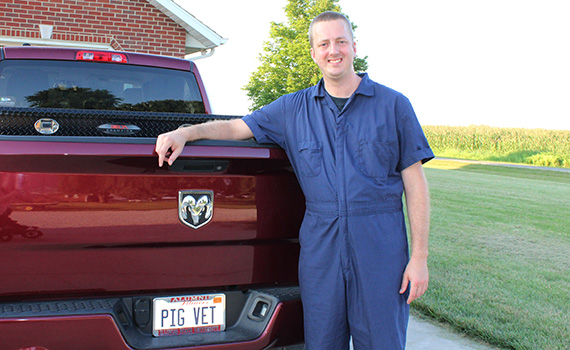Will Fombelle, DVM, with Carthage Veterinary Service