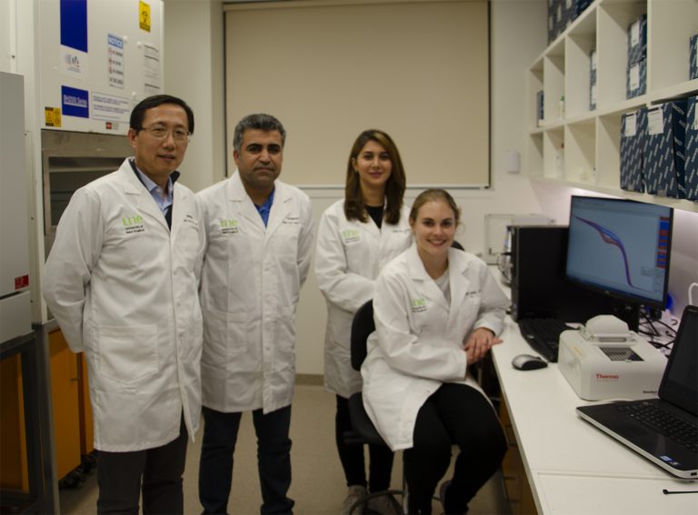Research team: Associate Professor Shubiao Wu, Dr Sarbast Kheravii, Dr Kosar Gharib-Naseri, and PhD student Ashley England