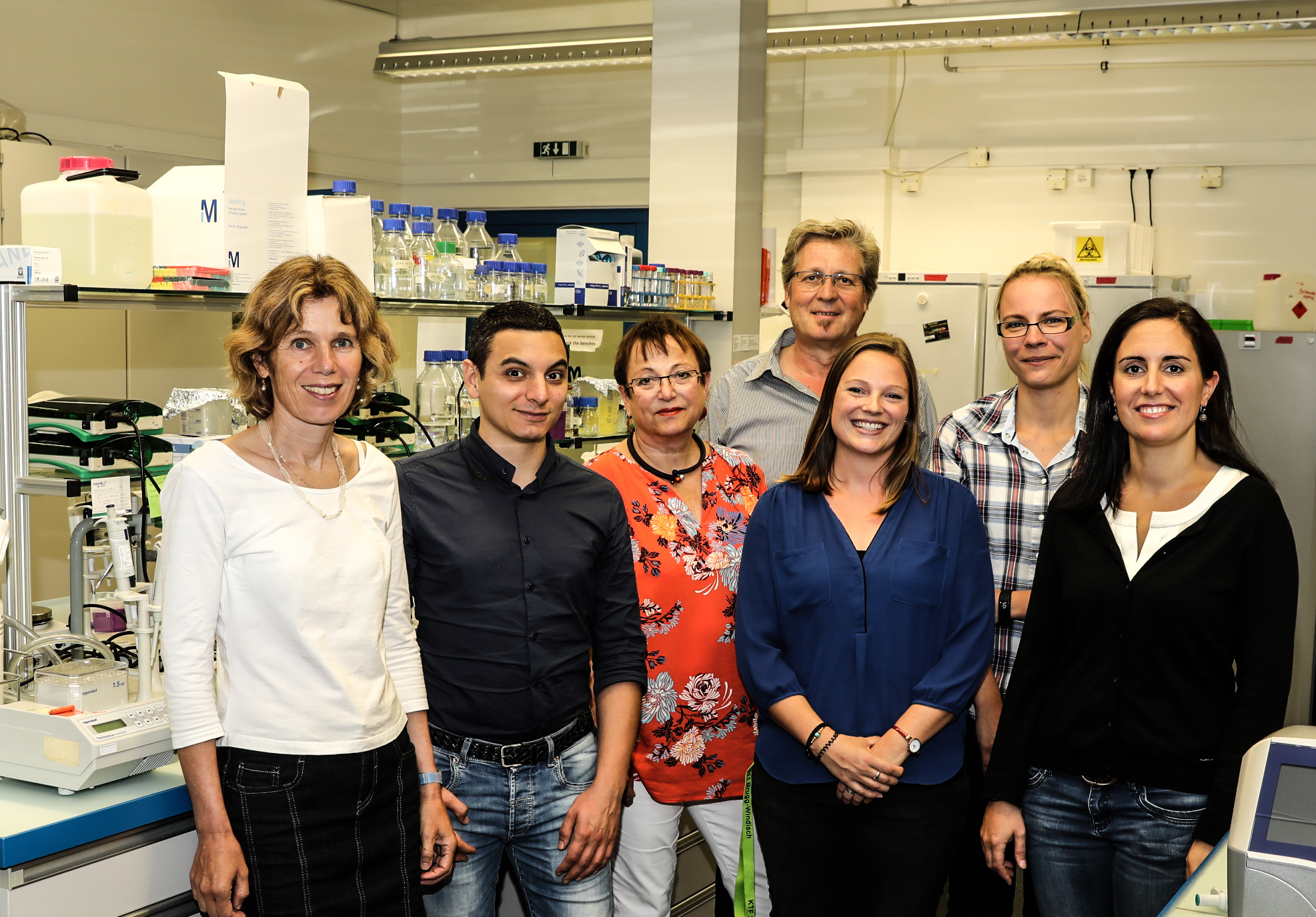 The Malcisbo team from left to right: Irene Schiller (CMO), Giody Bartolomei, Helga Meier, Bruno Oesch (CEO), Annik Frei, Christine Neupert (CSO), Susanna Fleurkens