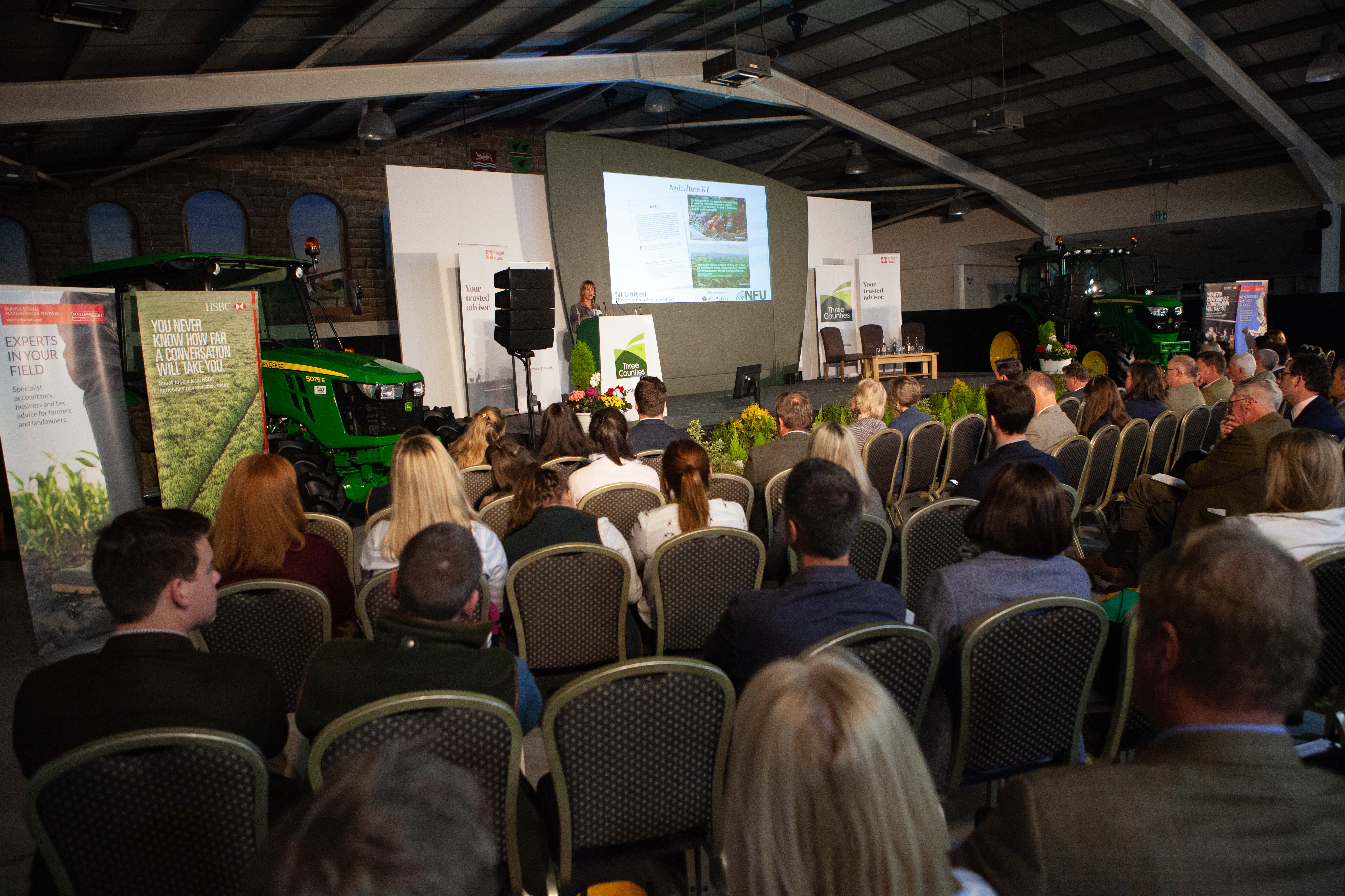 a seminar at the three counties farming conference 2018