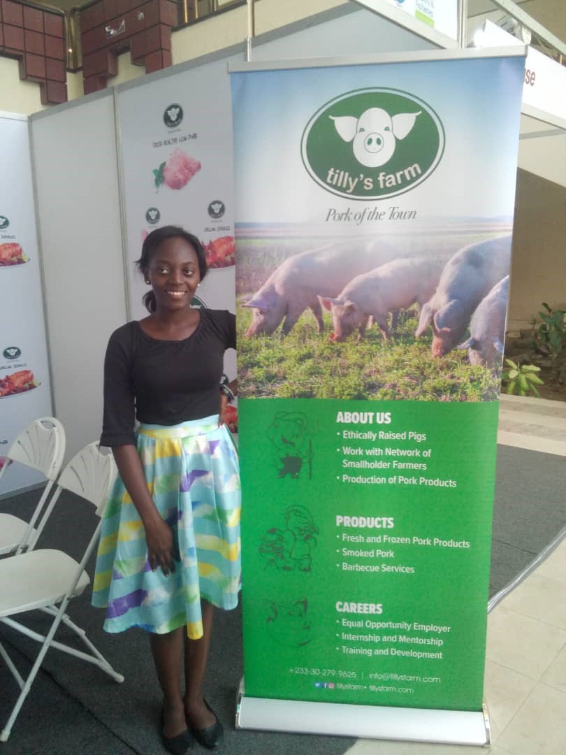 Tilly’s Farm Stand at Livestock and Poultry Fair, Accra, August 2019