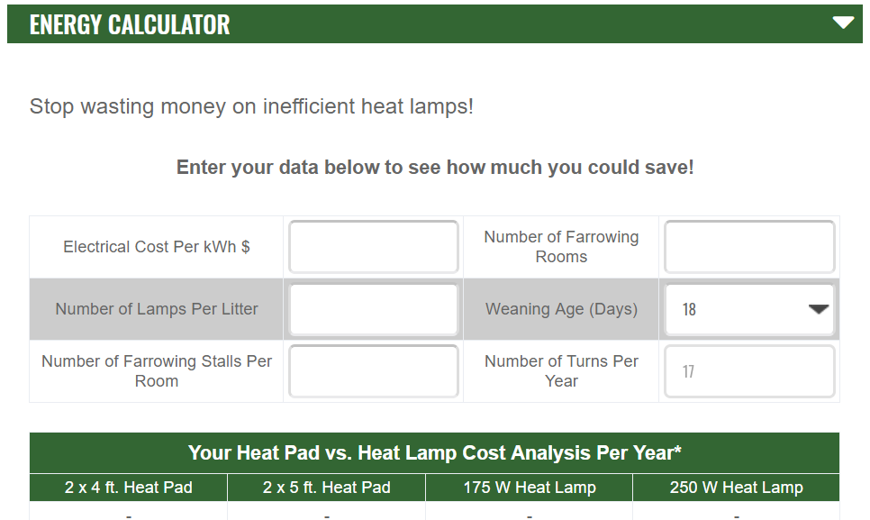 Osborne Energy Calculator