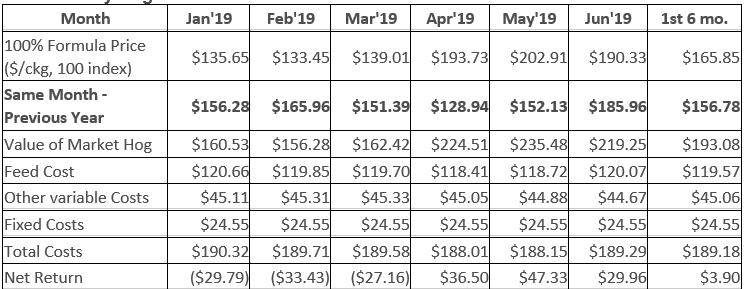 2019 Monthly Hog Market Facts