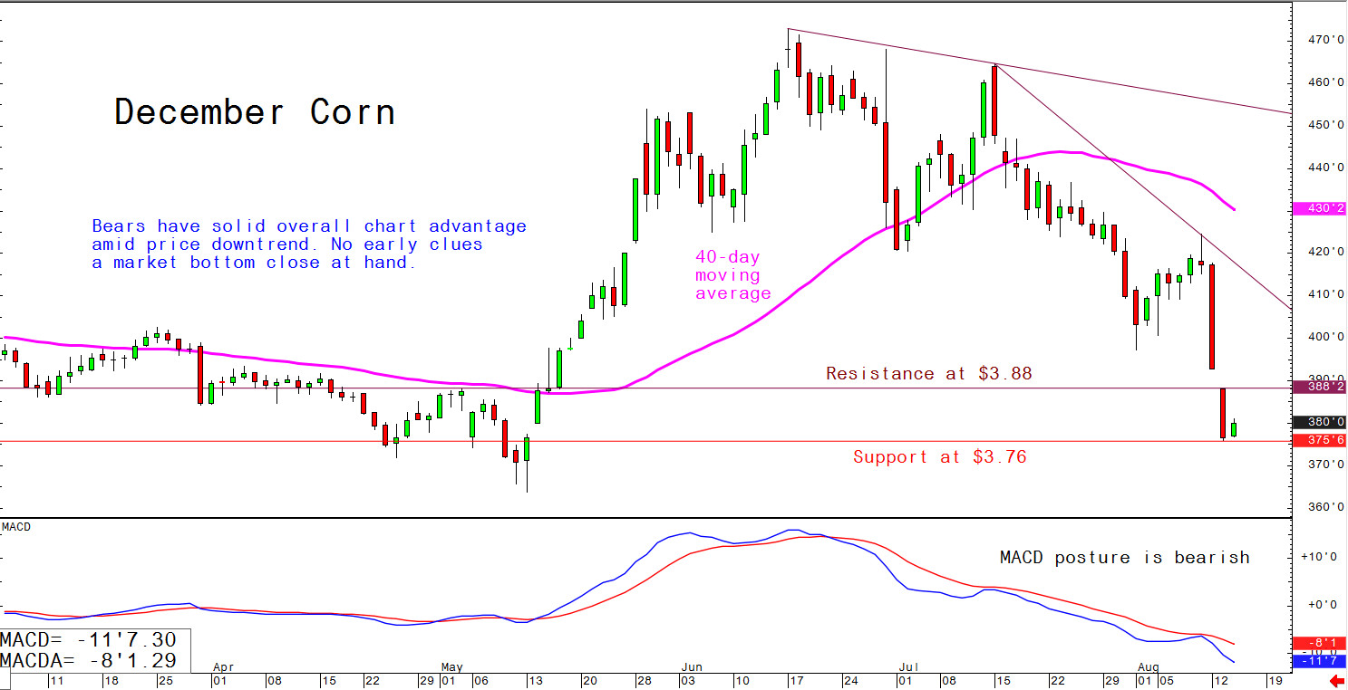 Bears have overall chart advantage amid price downtrend. No early clues a market bottom close at hand