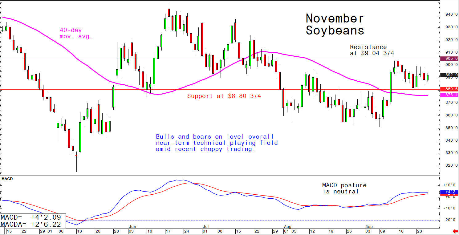 Bulls and bears on level overall near-term technical playing field amid recent choppy trading