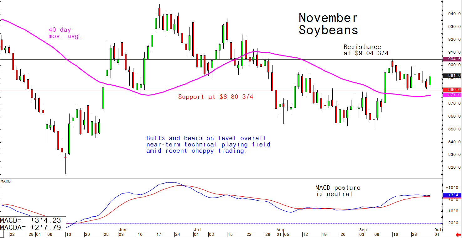 Bulls and bears on level overall near-term technical playing field amid recent choppy trading