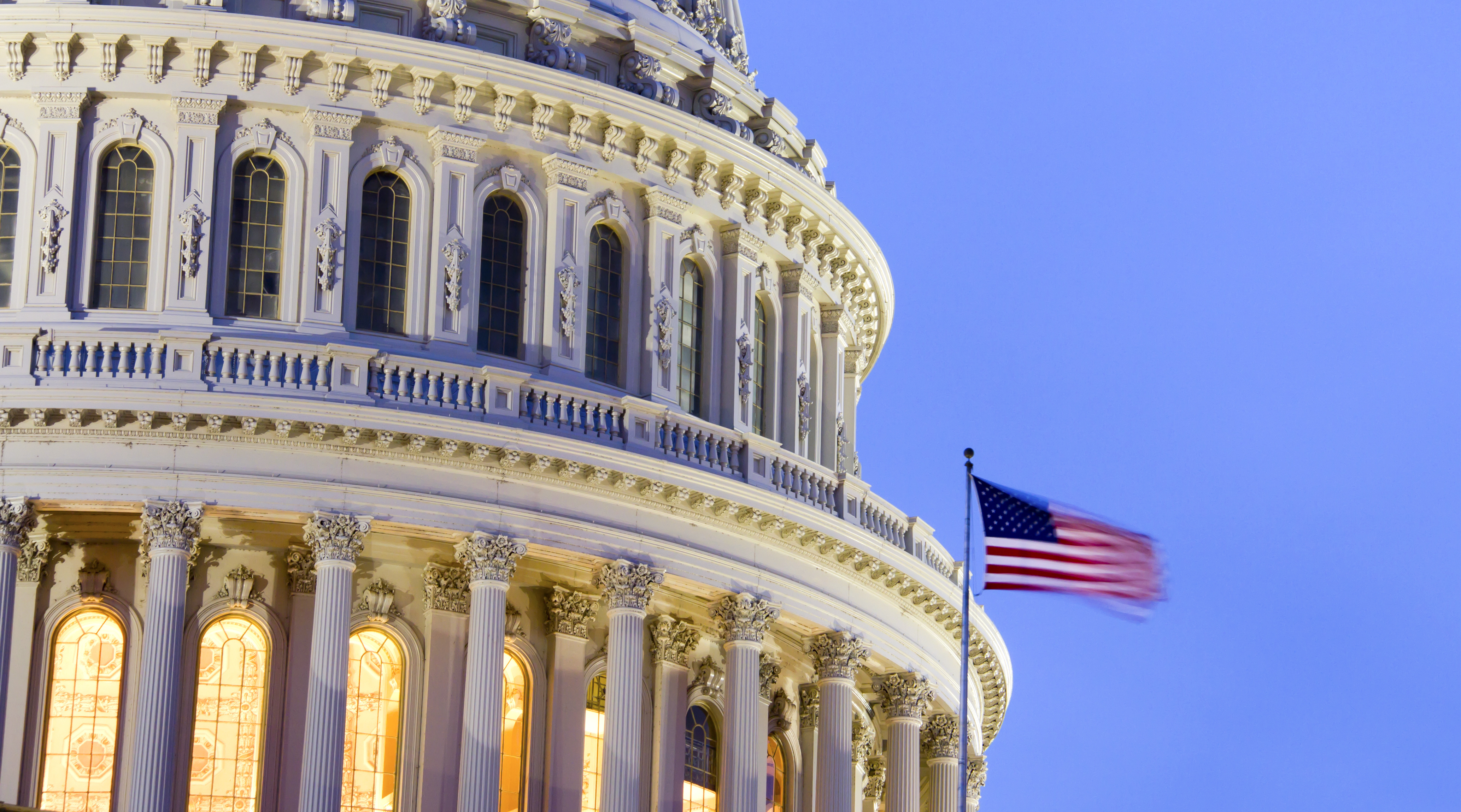 Aerial view of the US Capitol rotunda