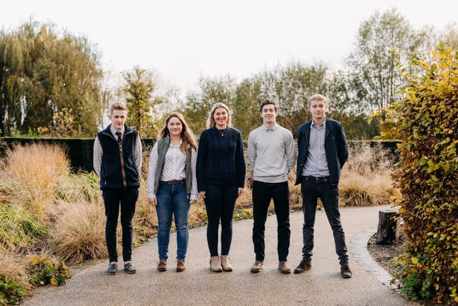 Pictured L-R are Trystan Williams (RAU), Elena Chapman, (RAU), Christabel Bishop (RAU), Elliot Cole (Reading) and Ed Fearnall (Reading)