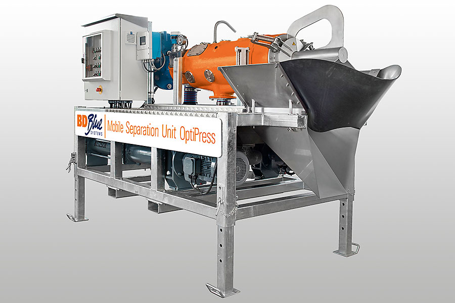 The mobile screw press OptiPress filtration system