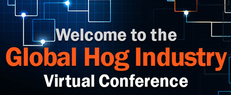 Graphic saying 'Welcome to the Global Hog Industry Virtual Conference'