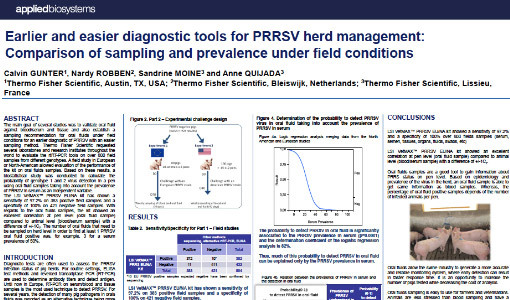 Life Technologies - ASFV PCR - Earlier and easier diagnostic tools for PRRSV herd management