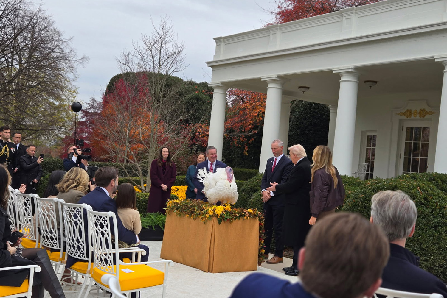 National Thanksgiving Turkeys Gobble and Waddle pardoned by President Trump