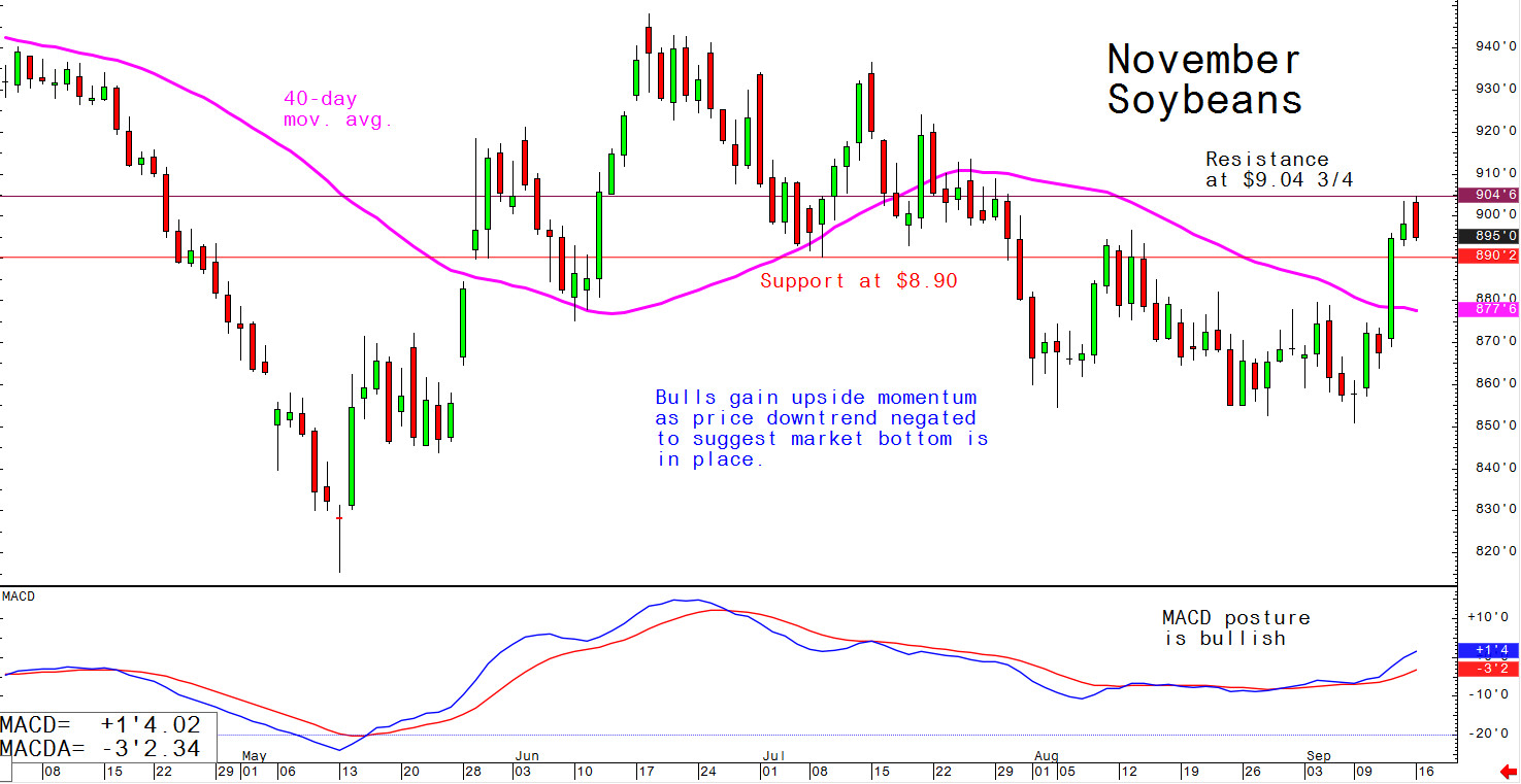 Bulls gain upside momentum as price downtrend negated to suggest market bottom is in place