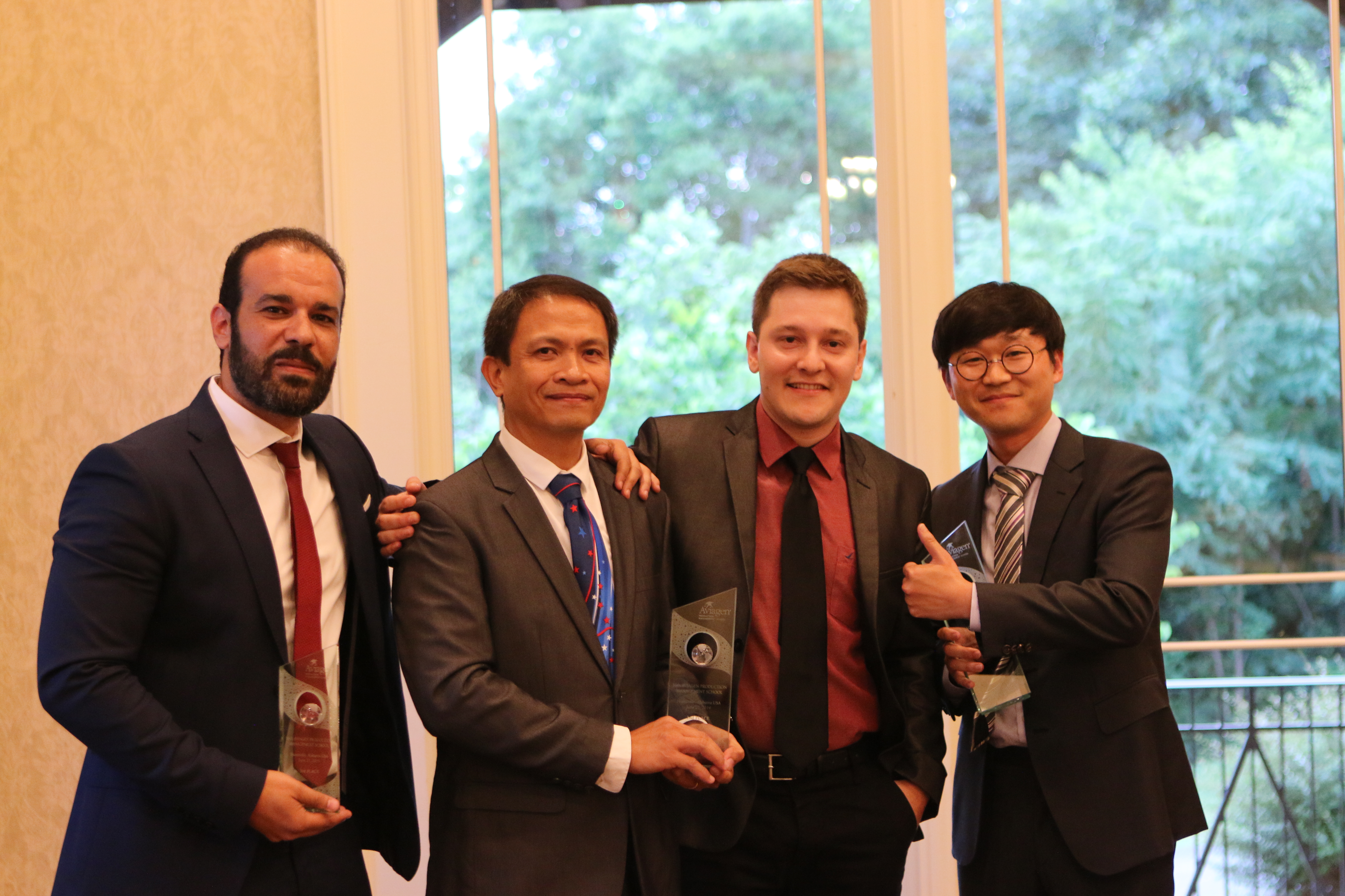 From left: Dr Ahmed Gamal Elnaby, Ross Abraham, Vinicius Duarte and Byoungyoon Kim