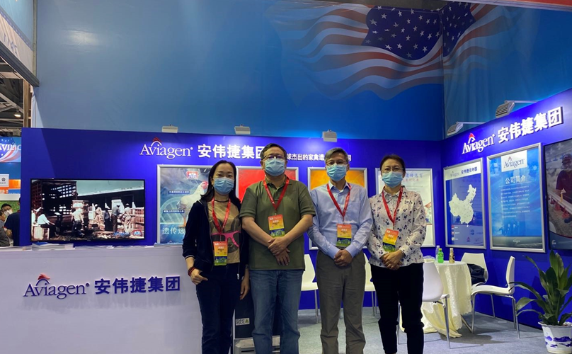 From left: Ms. ZHANG Xiu-zhen (Julia), AVP Asia Pacific, Commercial Manager China; Mr. Han Feng, Vice President, Asia Pacific; Mr. Gu Min-qing, Regional Technical Service Manager China; Ms. YAO Fang, Hatchery Specialist Asia Pacific