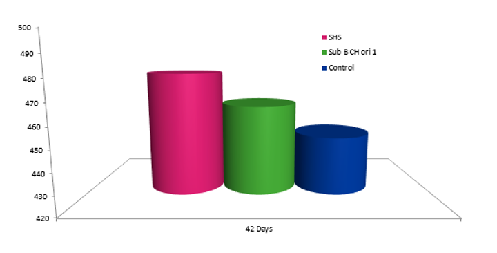 Weight at 42 days of age