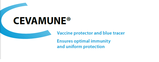 <strong>CEVAMUNE®</strong> Vaccine protector and blue tracer Ensures optimal immunity and uniform protection
