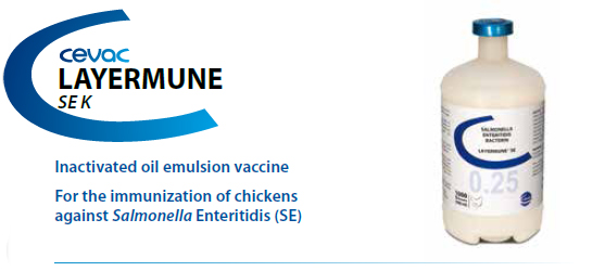 LAYERMUNE® SE 0.25 ml: Inactivated oil emulsion vaccine
For the immunization of chickens