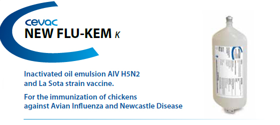 CEVAC NEW-FLU KEM® - for the immunisation of chickens against Newcastle Disease and Avian Influenza