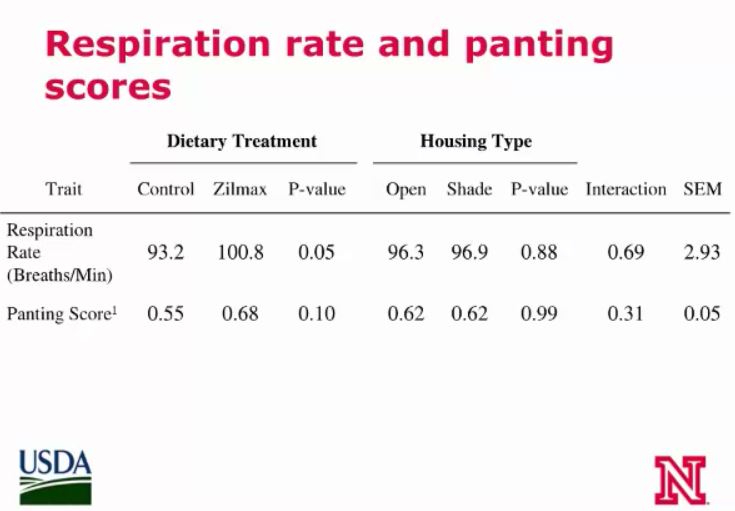 Zilmax Respiratory Scores